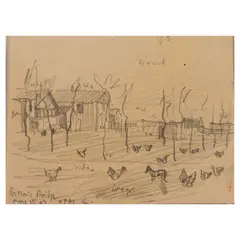 Oscar Florianus Bluemner, Passaic Bridge, 1907, pencil on card