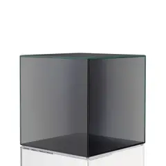 Larry Bell, Cube #18, 2007, coated glass
