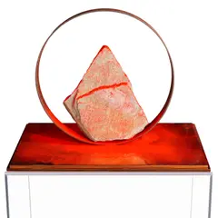 Lita Albuquerque, Time and Earth #1, 1988, copper, steel, granite, and pigment