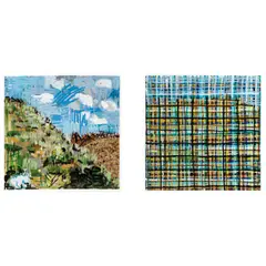 Jennifer Bartlett, August, Sun Valley 5a & b, 1997, gouache on paper, in two parts