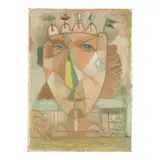Lucretia Van Horn, Untitled (Abstract Face), oil on board