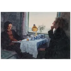 Robert Bechtle, Train to Guelin, China, 1988, watercolor on paper