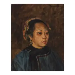 Theodore Wores, Portrait of a Chinese Woman, oil on panel
