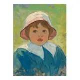 Frank Tolles Chamberlin, Boy with White Hat and Girl with Blue Eyes (a group of two), first signed with the artist's monogram and dated 'FTC / '21' (lower right) and titled on a label (affixed to the reverse) and second unsigned