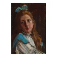 Portrait of a Young Girl by Pauline Palmer, oil on panel, sold Jul 2026