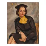 Anna Katherine Skeele, Figure (Lynn with Yellow Scarf), 1947, oil on canvas