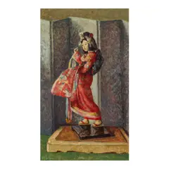 Mischa Askenazy, Still Life with Geisha Doll, oil on canvas
