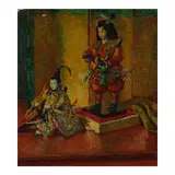 Mischa Askenazy, Still Life with Samurai Doll, oil on canvas