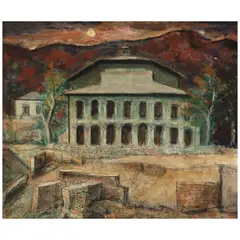 Louis Siegriest, Piper's Opera House in the Evening, 1946, oil on Masonite