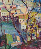 Selden Connor Gile, Above the Street, oil on board