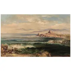 California Coast with Distant Fog by Mary Amanda Lewis, oil on canvas, offered Jul 2026