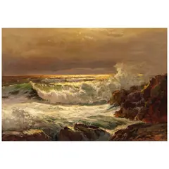 Robert William Wood, Seascape, oil on Masonite