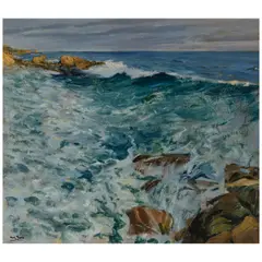 Karl Yens, Laguna Coast, oil on board