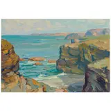 Franz Bischoff, Coastal Scene, oil on board