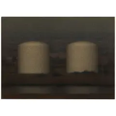 Robert Kogge, Two Fuel Tanks, 1994, colored pencil and wash on canvas