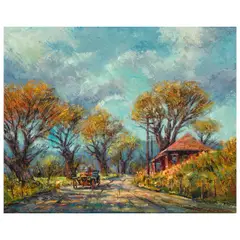 Ben Abril, Elizabeth Lake - Stage Road, circa 1968, oil on canvas