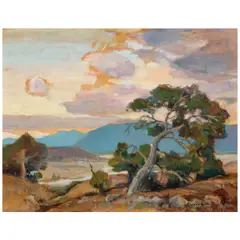 Orrin A. White, Landscape with Tree, oil on canvasboard