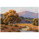 David Chapple, Evening Creekbed, oil canvas affixed to Masonite