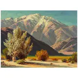 Paul Grimm, Desert Autumn, Palm Springs, Calif. and Approaching Cumulus (a group of three), first and third oil on board and second oil on Masonite