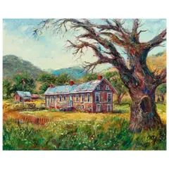 Ben Abril, Ft. Tejon Military Post, oil on canvas