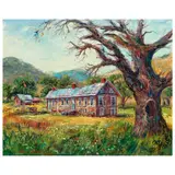 Ben Abril, Ft. Tejon Military Post, oil on canvas