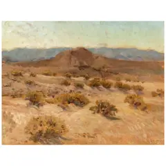 Desert Scene by Edouard Vysekal, 1914, oil on board, sold Jul 2026