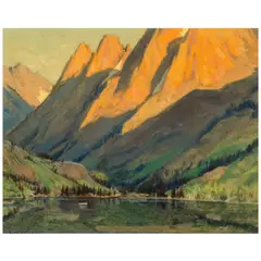 Alfred R. Mitchell, At Silver Lake, oil on board
