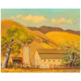 Alfred R. Mitchell, Ranch Near San Luis Obispo, oil on board