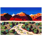 Conrad Buff, Desert Mountains, oil on board
