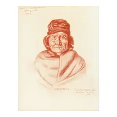 Elbridge Ayer Burbank, Chief Geronimo, Apache, 1897, conte crayon on paper