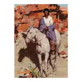 Burt Procter, Woman on Horseback, oil on board