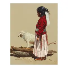 Ray Swanson, A Couple Kids, oil on canvas