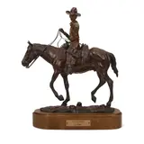 Earle Erik Heikka, Range Rider, bronze with brown and verdigris patina
