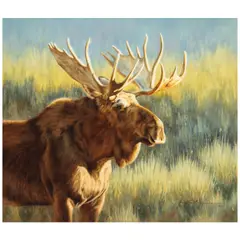 Krystii Melaine, Warming Up, Moose, 2003, oil on canvas panel