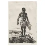 John Melville Kelly, Reef Fisherman, Hawaii, c. 1928, Etching on wove paper