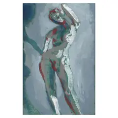 Ben, Female Nude, gouache on paper