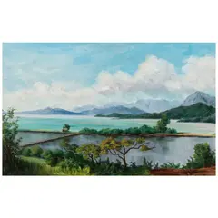 Fish Pond by Irma Brickman, 1959, oil on canvasboard, offered Jul 2026
