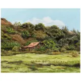 James Rack, A Farmhouse, oil on canvas