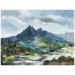Viki Snyder, Olomana Mountains, Oʻahu, 1975, oil on canvas