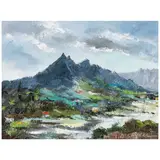 Viki Snyder, Olomana Mountains, Oʻahu, 1975, oil on canvas