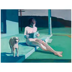 Theophilus Brown, Girl on the Porch, 1966, acrylic on canvas