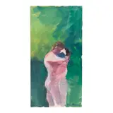 Paul Wonner, A Kiss, circa 1960, watercolor on paper