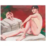 Theophilus Brown, Untitled (Bathers), 2001, acrylic on board