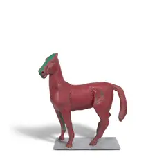 Ruby Neri, Red Horse, 2006, plaster and acrylic on metal base