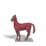 Ruby Neri, Red Horse, 2006, plaster and acrylic on metal base
