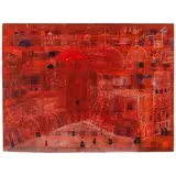 Untitled (Red Townscape) by Lucretia Van Horn, circa 1930-40, oil on board, offered Jun 2026