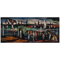 Gregory Kondos, Untitled, circa 1955, oil on Masonite