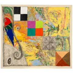 William T. Wiley, Primis, 1986, acrylic and graphite on canvas