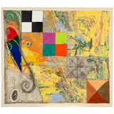 William T. Wiley, Primis, 1986, acrylic and graphite on canvas