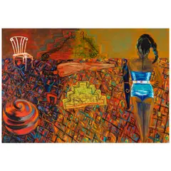 Judith Linhares, Levitation, 1982, oil on canvas